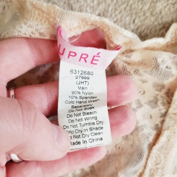 Vintage Y2K Fairy 2000s Lace Whimsigoth Lace Sheer Tank Top M - Picture 4 of 7